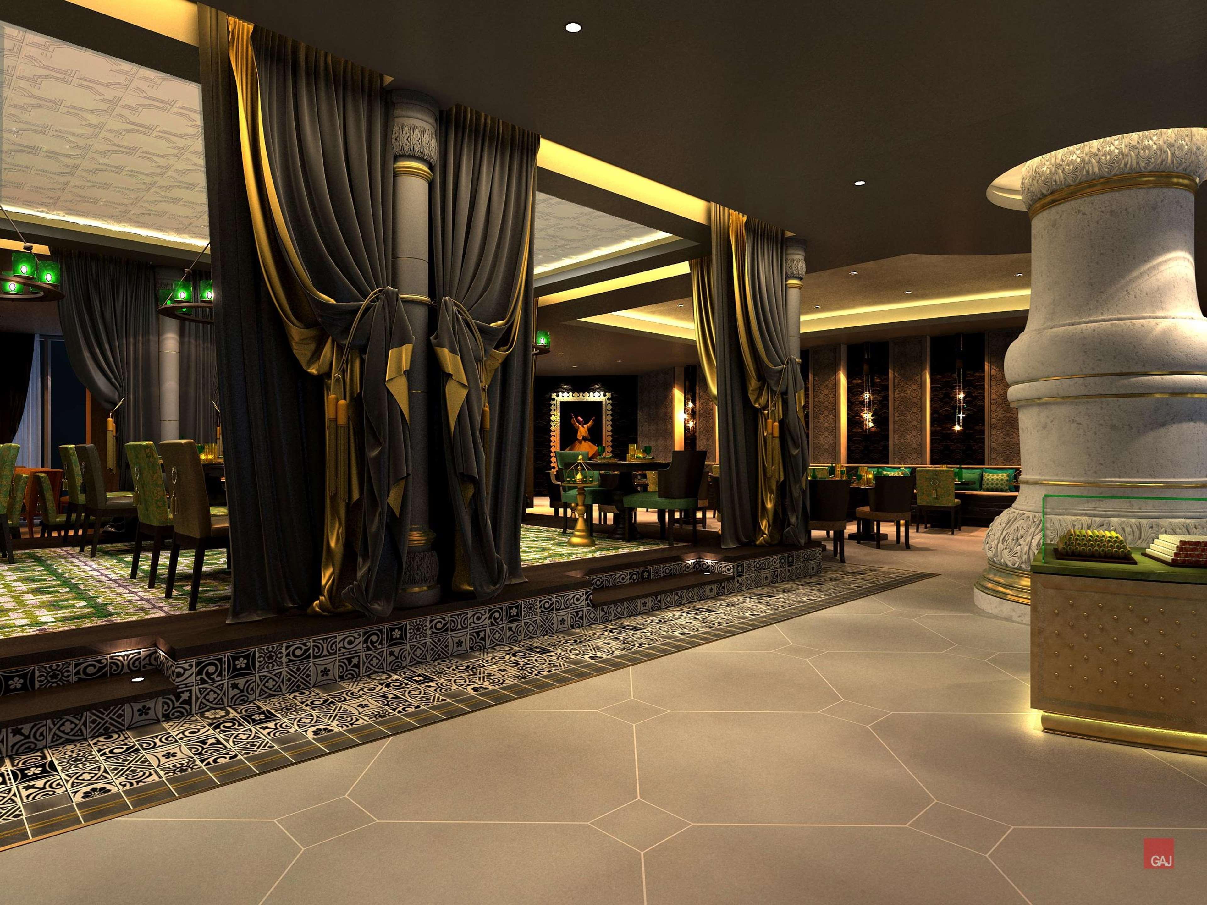 מלון Fairmont אג'מן מראה חיצוני תמונה 3D rendering of a restaurant